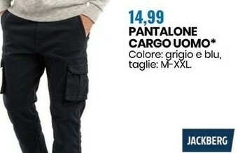 Eurospin Jackberg pantalone cargo uomo offerta