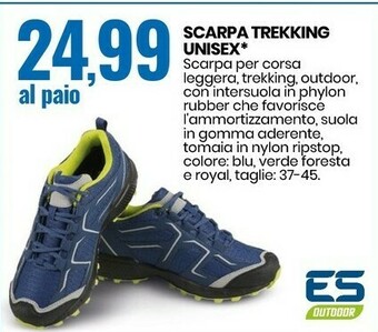 Eurospin Es outdoor scarpa trekking unisex offerta