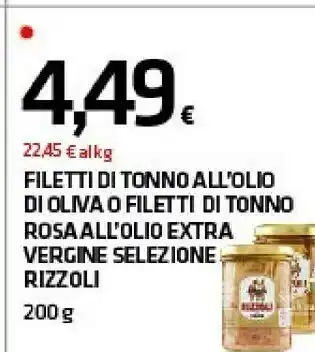 Filetti di tonno rosa in olio d'oliva 200 g(ml)