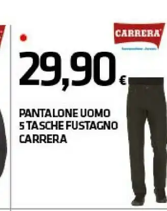 Pantalone uomo 5 tasche fustagno