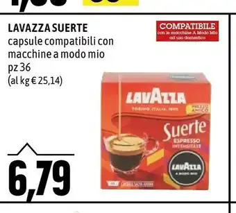 Emi Supermercati Suerte capsule compatibili con macchine a modo mio pz 36 offerta