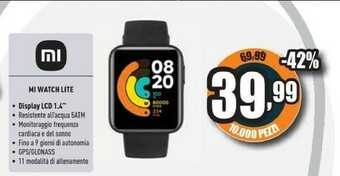 Unieuro Mi watch lite offerta