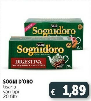 Deco Supermercati Sogni d'oro tisana offerta