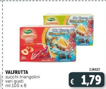 Deco Supermercati Valfrutta succhi triangolini offerta