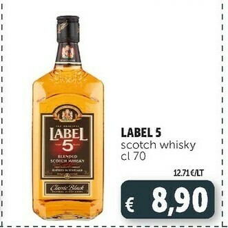 Deco Supermercati Label 5 scotch whisky offerta