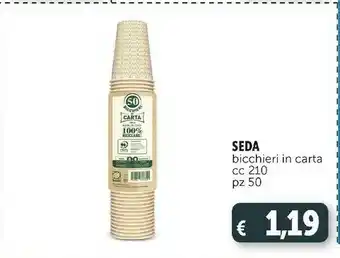 Deco Supermercati Seda bicchieri in carta offerta