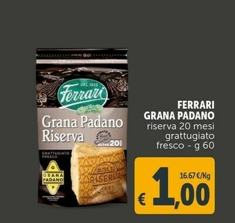 Deco Supermercati Grana padano riserva 20 mesi grattugiato fresco offerta