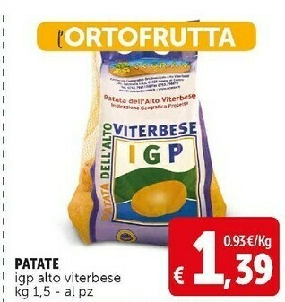 Deco Supermercati Patate igp alto viterbese offerta