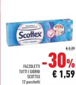 Conad Superstore Fazzoletti tutti i giorni SCOTTEX offerta