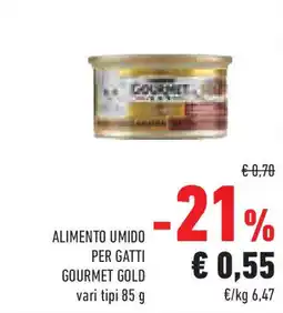 Conad Superstore Alimento umido per gatti gourmet gold offerta