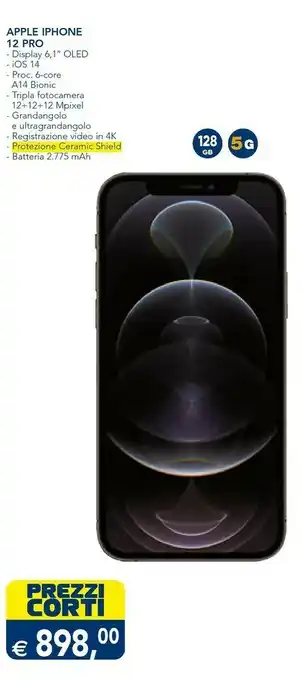 Esselunga Apple iphone 12 pro 15,5 cm (6.1") doppia sim ios 14 5g 128 gb oro offerta