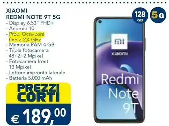 Esselunga Redmi 9t 16,6 cm (6.53") doppia sim android 10.0 4g usb tipo-c 4 gb 128 gb 6000 mah blu offerta