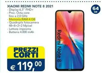Esselunga Redmi note 8 16 cm (6.3") 4 gb 64 gb doppia sim 4g usb tipo-c blu 4000 mah offerta