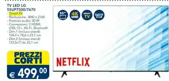 Esselunga 55up7500 139,7 cm (55") 4k ultra hd smart tv wi-fi nero offerta