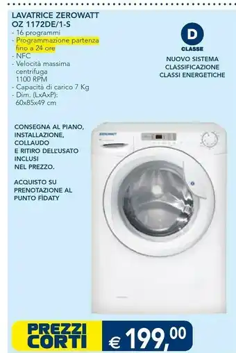 Esselunga Lavatrice oz 1172de/1-s offerta
