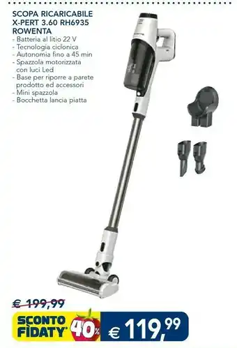 Esselunga Scopa ricaricabile x-pert 3.60 rh6935 offerta