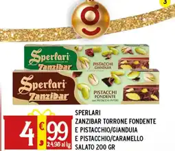 Gecop Sperlari zanzibar torrone fondentee pistacchio/gianduia e pistacchio offerta