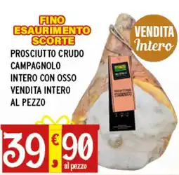 Gecop Prosciutto crudo campagnolo intero con osso vendita intero offerta