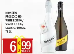 Gecop Mionetto prosecco mo white edition/ spago d.o.c.g. offerta