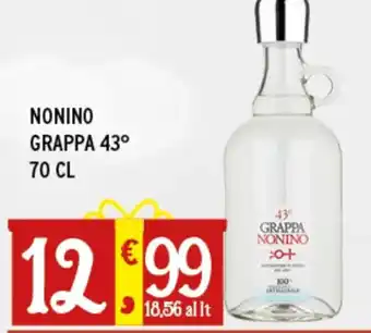 Gecop Nonino grappa 43° offerta