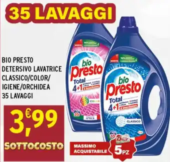 Gecop Bio presto detersivo lavatrice classico/color/ igiene/orchidea offerta