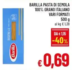 A&O Barilla pasta di semola 100% grano italiano vari formati offerta