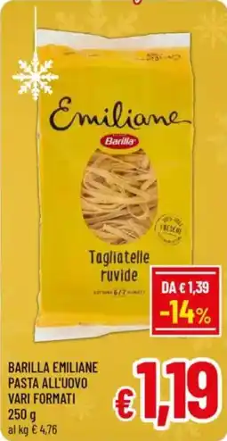 A&O Barilla emiliane pasta all'uovo vari formati offerta