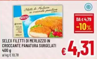 A&O Selex filetti di merluzzo in croccante panatura surgelati offerta