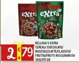 Gecop Kellogg's extra cereali cioccolato/ nocciole/latte/classico/ frutta offerta