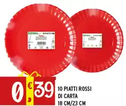 Gecop 10 piatti rossi di carta offerta