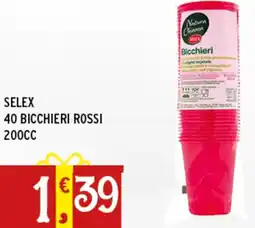 Gecop Selex 40 bicchieri rossi 200cc offerta