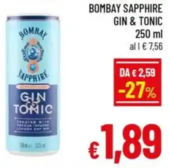 A&O Bombay sapphire gin & tonic offerta