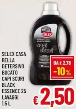 A&O Selex casa bella detersivo bucato capi scuri black essence 25 lavaggi offerta