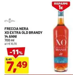 DPiù Freccia nera xo extra old brandy 14 anni offerta