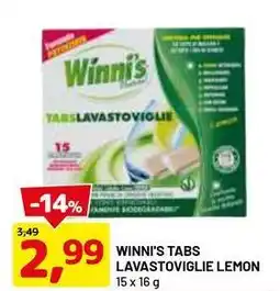 DPiù Winni's tabs lavastoviglie lemon offerta