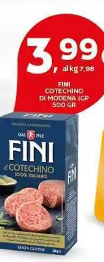 Extra Supermercati Fini cotechino di modena igp offerta