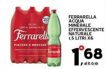 Extra Supermercati Ferrarella acqua minerale effervescente naturale offerta