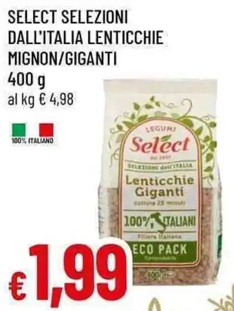 Famila Select selezioni dall'italia lenticchie mignon/giganti offerta