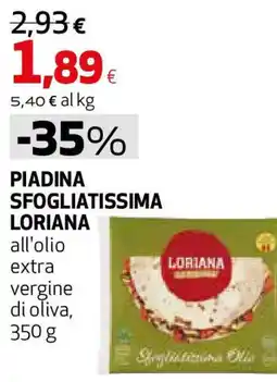 Coop Superstore Piadina sfogliatissima LORIANA offerta