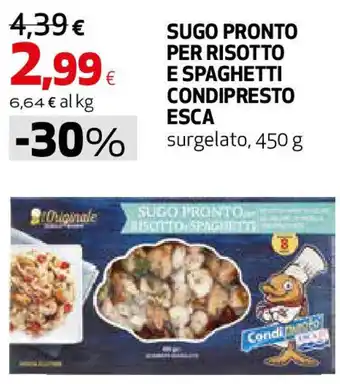 Coop Superstore Sugo pronto per risotto e spaghetti condipresto esca offerta