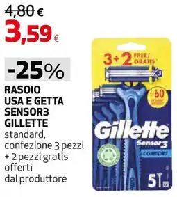 Coop Superstore Rasoio usa e getta sensor3 GILLETTE offerta