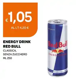 Ekom Energy drink red bull classica, senza zucchero offerta