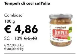 NaturaSì Tempeh di ceci sott'olio Cambiasol offerta