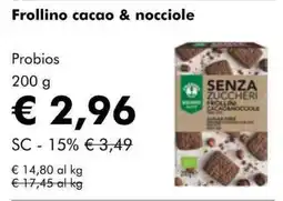 NaturaSì Frollino cacao & nocciole Probios offerta