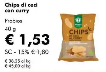 NaturaSì Chips di ceci con curry Probios offerta