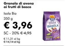 NaturaSì Granola di avena ai frutti di bosco Isola Bio offerta