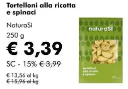 NaturaSì Tortelloni alla ricotta e spinaci NaturaSi offerta