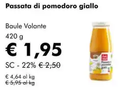 NaturaSì Passata di pomodoro giallo Baule Volante offerta