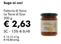 NaturaSì Sugo ai ceci Fattoria di Vaira Le Terre di Ecor offerta