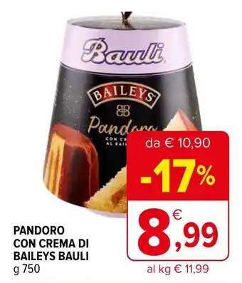 Iperal Pandoro con crema di baileys BAULI offerta